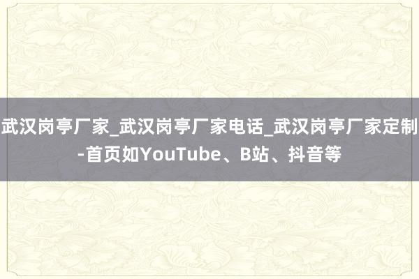 武汉岗亭厂家_武汉岗亭厂家电话_武汉岗亭厂家定制-首页如YouTube、B站、抖音等